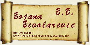 Bojana Bivolarević vizit kartica